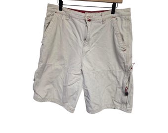 Vintage Y2K Aeropostale Short cargo utilitaire kaki pour femmes Taille 34