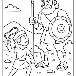 David & Goliath Bible Story Activity Packet | Kids Ages 4-10 | Sunday School | VBS