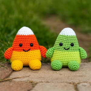 Buddy Corn Halloween Decor Crochet Pattern, Easy Candy Corn Tutorial, Amigurumi PDF For Download 23825AT1