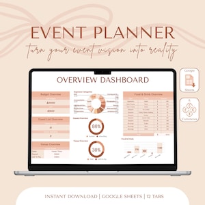 Event Spreadsheet, Event Planning, Event Planner Spreadsheet, Guest List Tracker, Budget Spreadsheet, Google Sheets, Event Budget