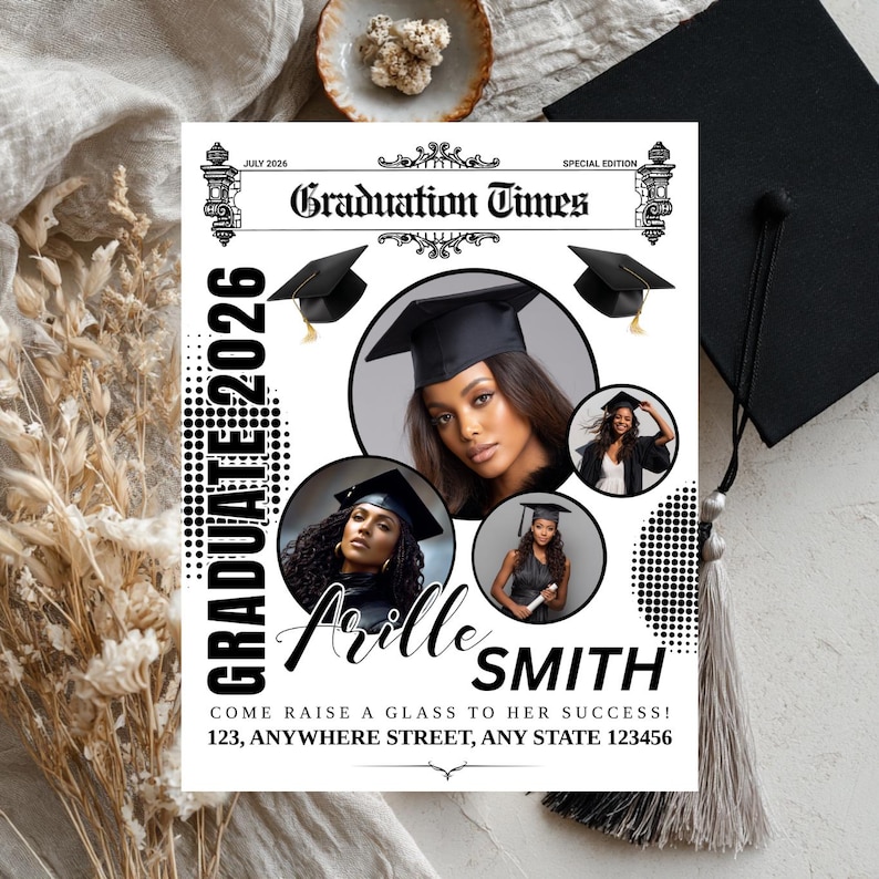Senior Graduation Invites College Graduation Announcement Invitation, Bundle Senior Grad Party ...
