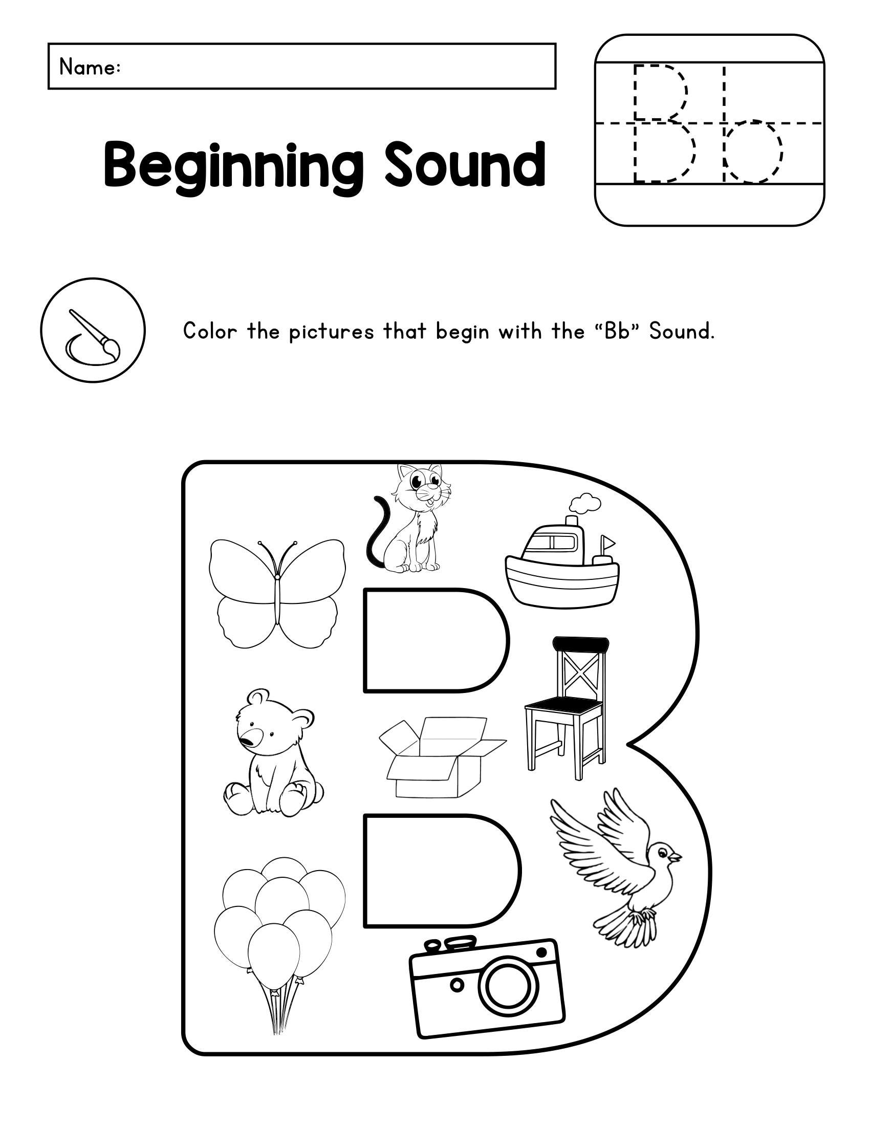 Beginning Sounds Alphabet Coloring Worksheets | A–Z Phonics Activities ...