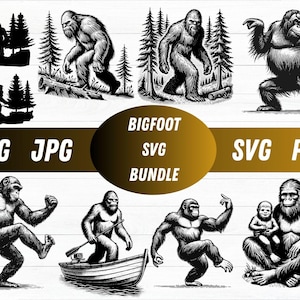 Bigfoot Svg Bundle, Bigfoot Clipart, Bigfoot Silhouette, Bigfoot Vector, Bigfoot Cut Files, Bigfoot For Circut, Bigfoot Svg, Bigfoot Png,Pdf