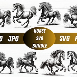 Horse SVG, Running Horse Svg, Horse Svg, Wild Horse Svg, Arabian Horse Svg, Horse Clipart, Horse Stickers Png, Horse Silhouette