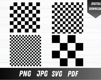 Checkered Pattern SVG: Cricut-Ready Vector Clipart (Digital Download)