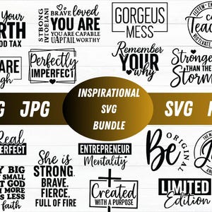 Inspirational Svg Bundle, Motivational Svg Bundle, Inspirational Quotes Svg, Self Love Svg, Kind Svg, Faith Svg, You Matter Svg,Svg Cut File