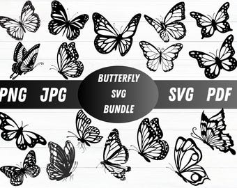 Butterfly Svg,Floral Butterfly SVG Bundle,Butterfly flower svg,Butterfly Files for Cricut Silhouette,Butterfly Png Jpg,Butterfly Clip Art