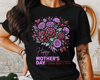 Happy Mothers Day Shirt Design,Floral png for T-Shirt,Mothers Day Digital Art,Sublimation,Downloadable tshirt graphics 300DPI png