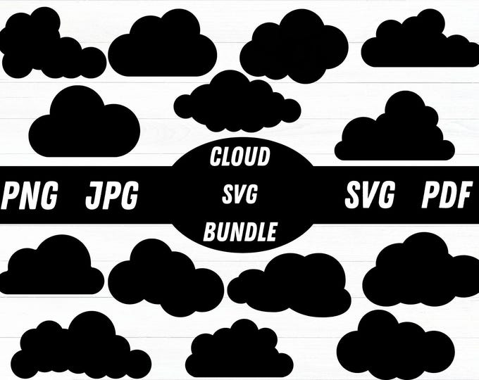 Cloud Svg Bundle, Clouds Svg, Clouds Clipart, Sky Svg, Cloud Svg Files ...