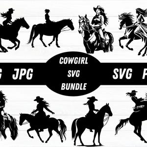 Cowgirl Svg Bundle, Cowgirl Svg, Cowgirl Svg, Cowgirl Silhouette, Horse Svg, Rodeo Svg, Cowgirl Silhouette, Cowgirl hat svg, Cowgirl png