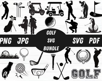 Golf SVG Bundle: Golfing Clipart, Sports Design (Digital Download)