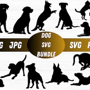 Dog SVG Clipart Bundle,Dog Vector Graphics,Dog Silhouette SVG,Dog Clipart for Cricut,Dog Laser Cut file,Digital Download,Commercial Use