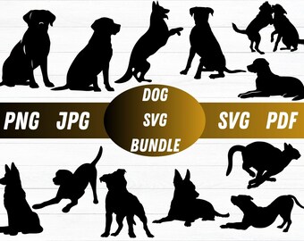 Dog SVG Clipart Bundle: Vector Graphics, Silhouette for Cricut (Digital Download, Commercial Use