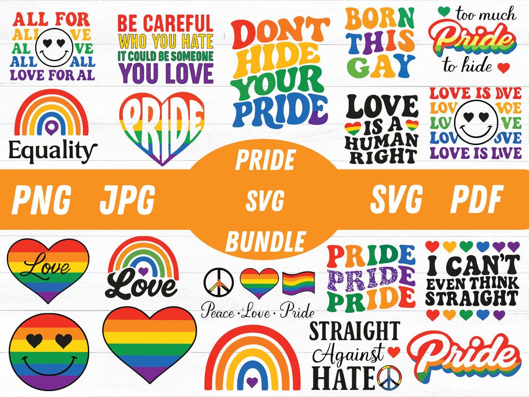 Pride Svg| Gay Svg| Lgbt Svg| Pride Love Svg| Pride Rainbow Svg ...