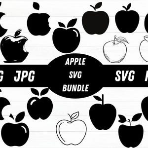 Apple SVG / Escuela SVG / Profesor Svg / Apple Clipart / Archivos de corte / Cricut / Silueta / Vector