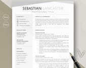 Professional Resume Template Word and Pages, 1-3 Page Resume Template, Cover Letter & References, Professional CV | Instant Download resume