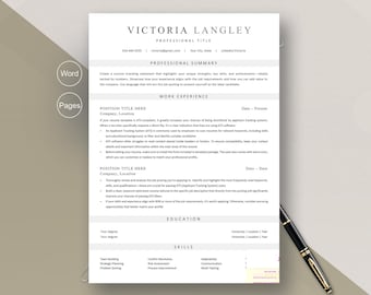 ATS Lebenslauf Vorlage | Ats Freundliche Lebenslauf | Moderne ATS Freundlicher Lebenslauf | Ats Lebenslauf Vorlage Word | Professionelle Lebenslauf Vorlage ATS