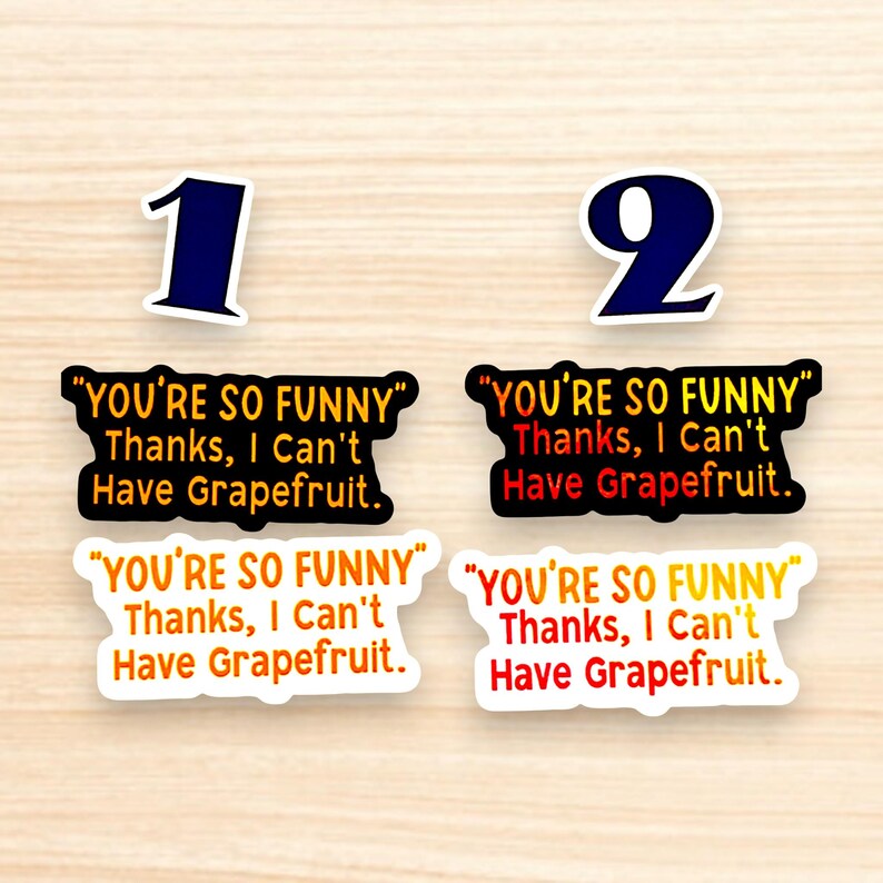 Pegatina de humor sobre salud mental: No se permite el pomelo - Trauma Girlie imagen 7