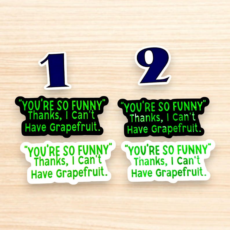 Pegatina de humor sobre salud mental: No se permite el pomelo - Trauma Girlie imagen 9