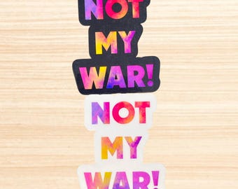 Peaceful Resistance: Customizable Anti-War Sticker for Protest and Activism
