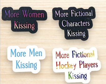 More Kissing Sticker | LGBTQ Romance Reader Gift