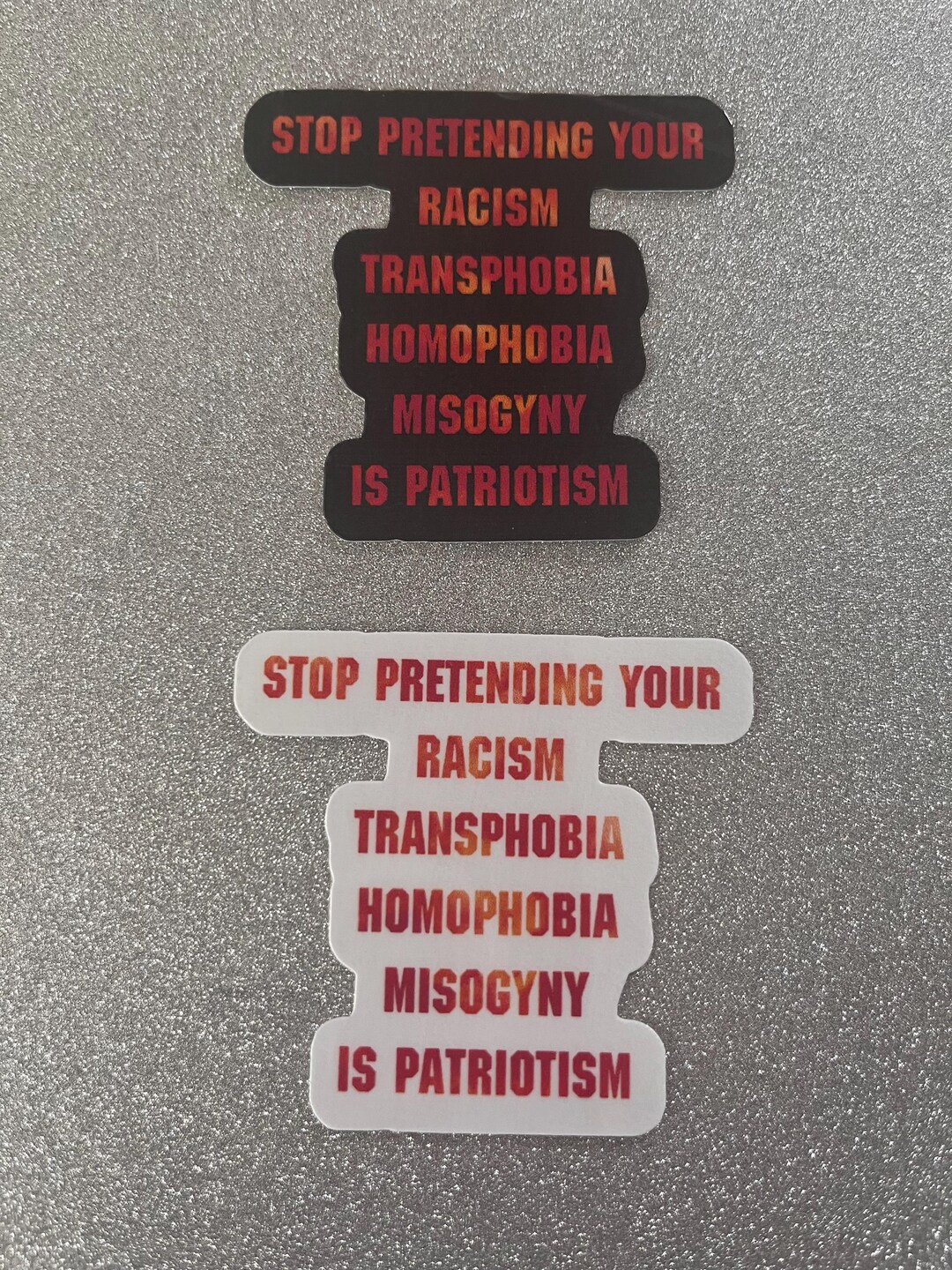 Stop Racism Sticker Stop Pretending Stickers, Racism Stickers, Customizable, Transphobia ...