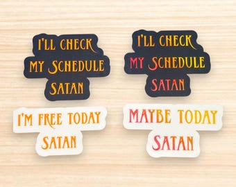 Sarcastic Satan Sticker Set – Funny Witchy Vinyl Decals