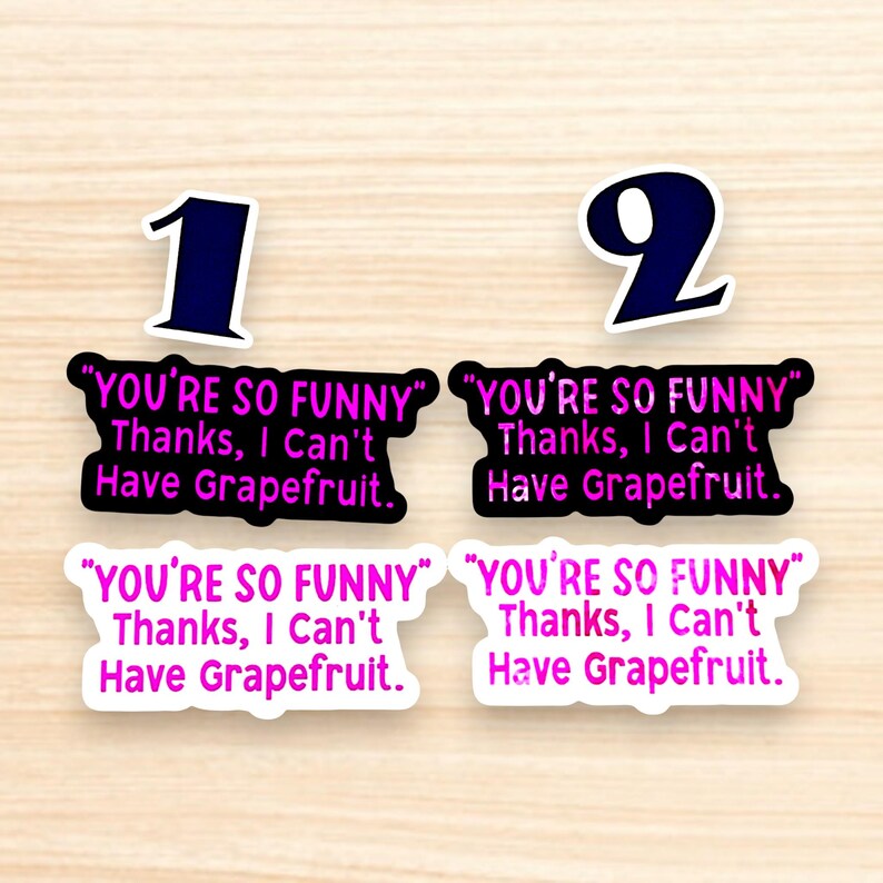 Pegatina de humor sobre salud mental: No se permite el pomelo - Trauma Girlie imagen 6