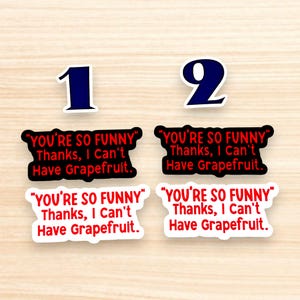 Pegatina de humor sobre salud mental: No se permite el pomelo - Trauma Girlie imagen 10