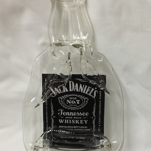 Fused Flat Jack Daniel&#39;s Liquor Bottle