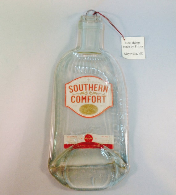 Fused Flat Southern Comfort Liquor Bottle Etsy