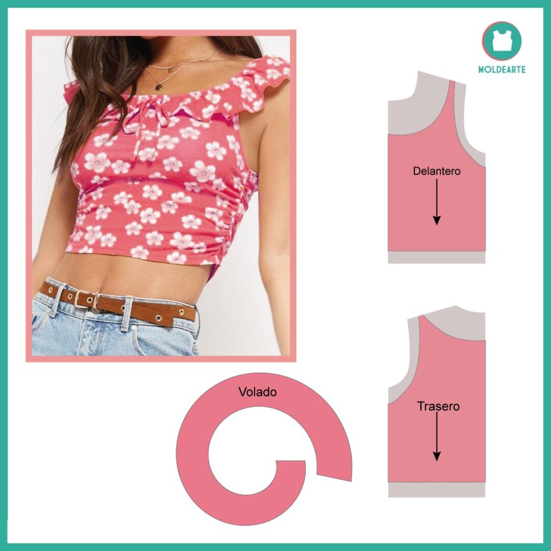 Ruffled Top Pattern Template - PDF - A4 - 6 Sizes - Etsy