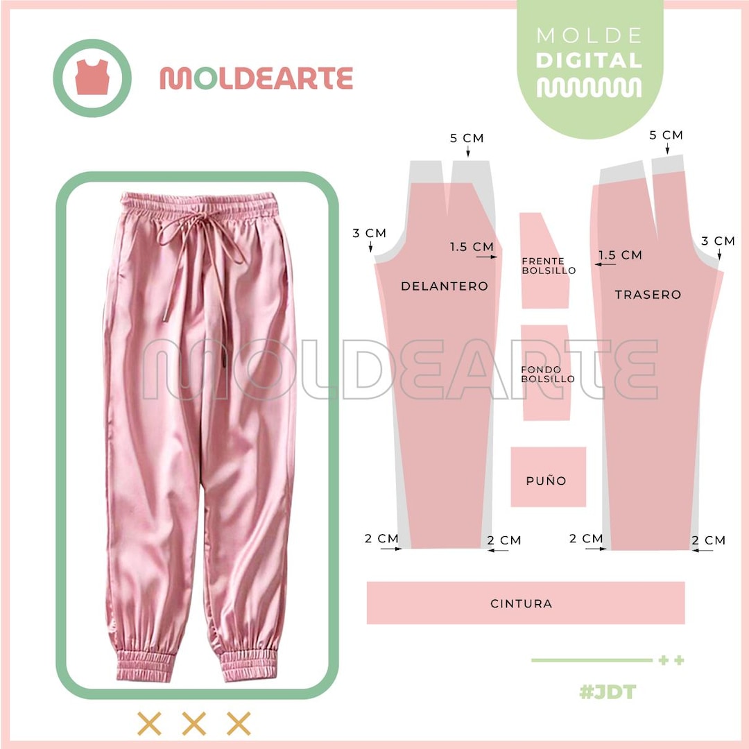 Jogger Pants Pattern Template - PDF - A4 - 6 Sizes - Etsy