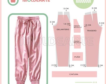 Schnittmuster für Jogginghosen – PDF – A4 – 6 Größen