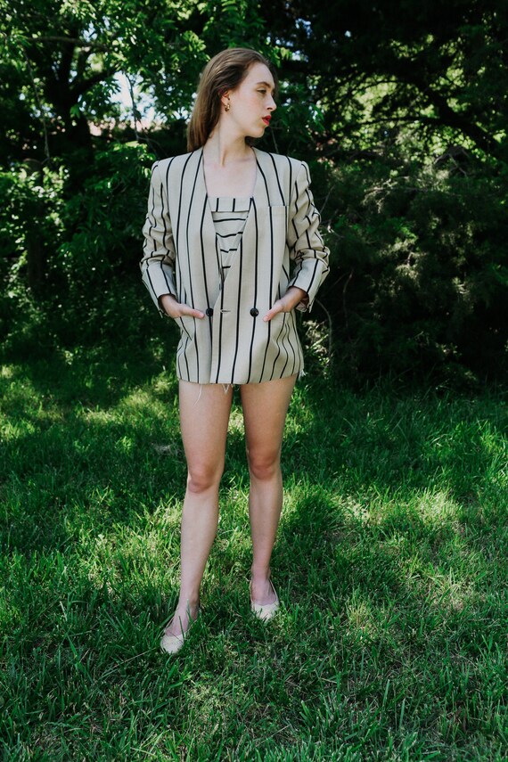 Vintage Stirling Cooper Striped Blazer & Matching