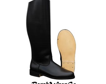 Handmade German Leather Riding Boots: Equestrian Knee High Boots