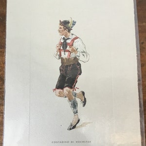 Litho Kunstdruck Farbe contadino di Hochstof aus A. Catalanis Oper La Wally