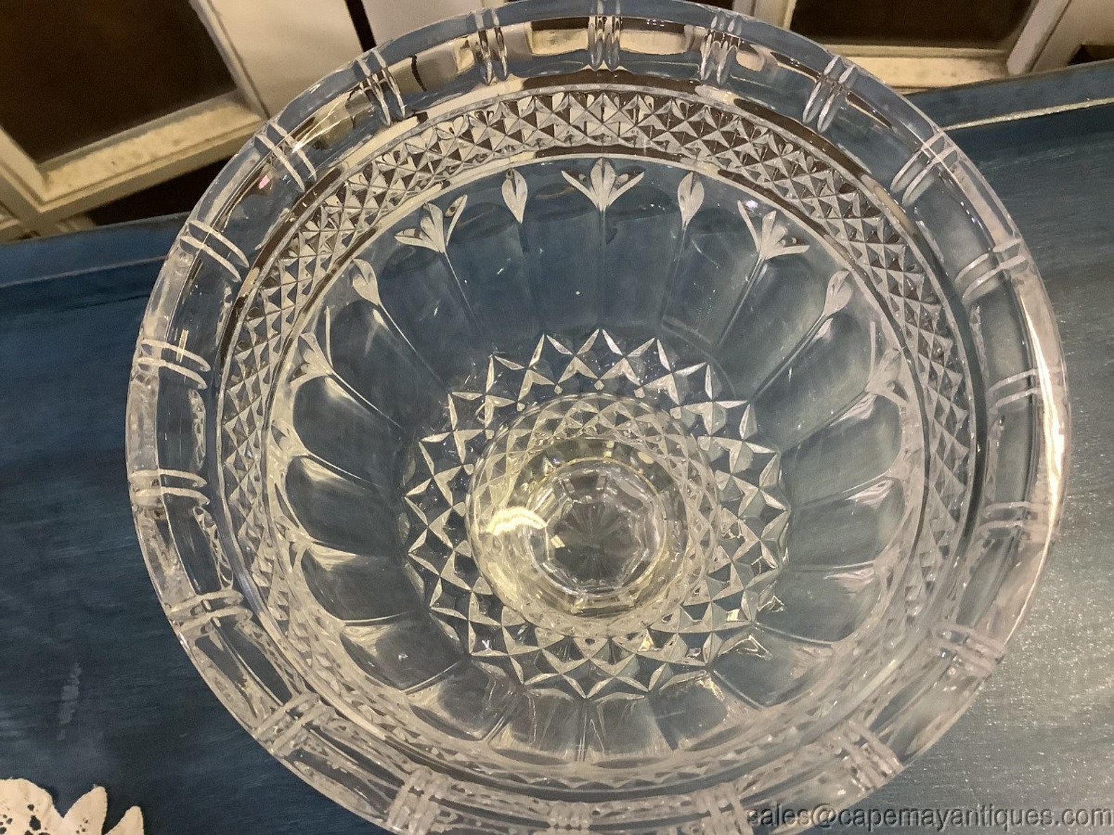 Pedestal Compote Bowl Vase Footed Clear Pressed Glass Square Etsy