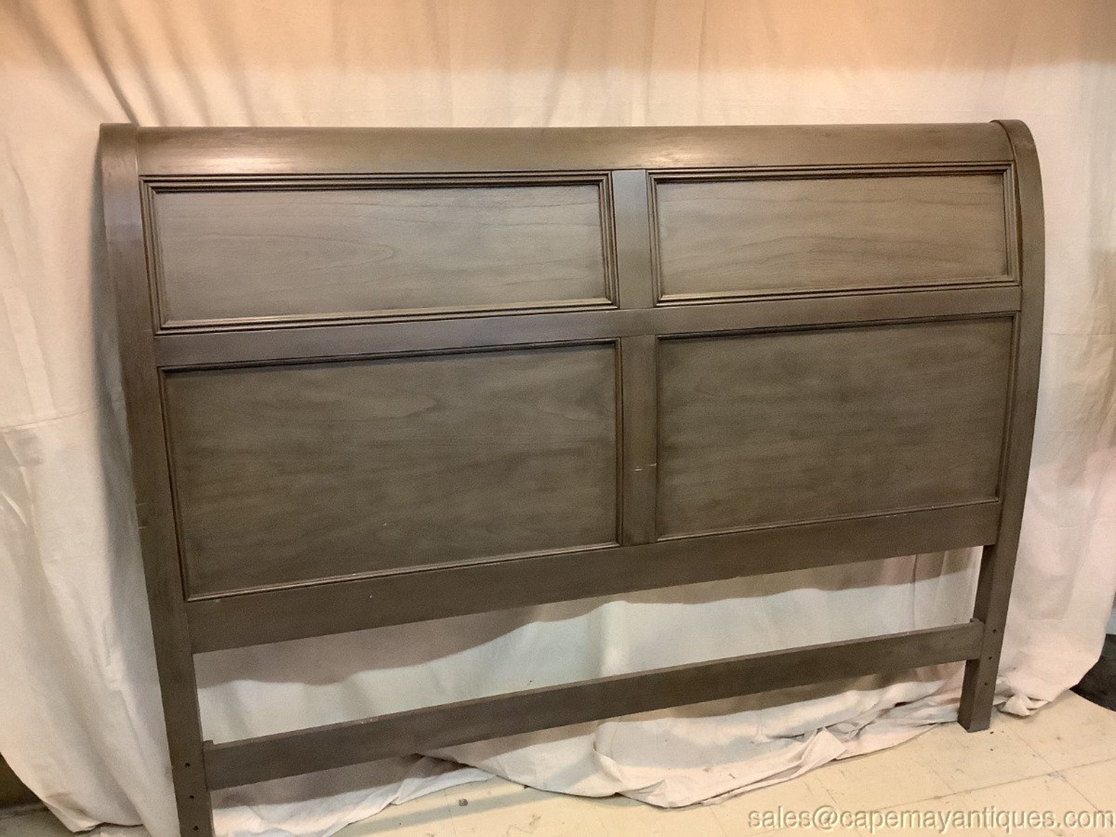 Vintage King Size Headboard Raised Panel Design Driftwood Gray Etsy