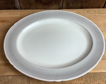 Shelley Platter 12871 Regent Gray to White Swirl 14.75" L by 12.25" Wide