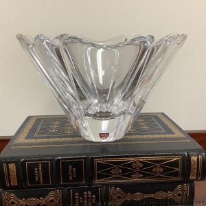 Orrefors Swedish Glass Bowl Orion Pattern 8&quot; rim by 5.25&quot; deep Contemporary