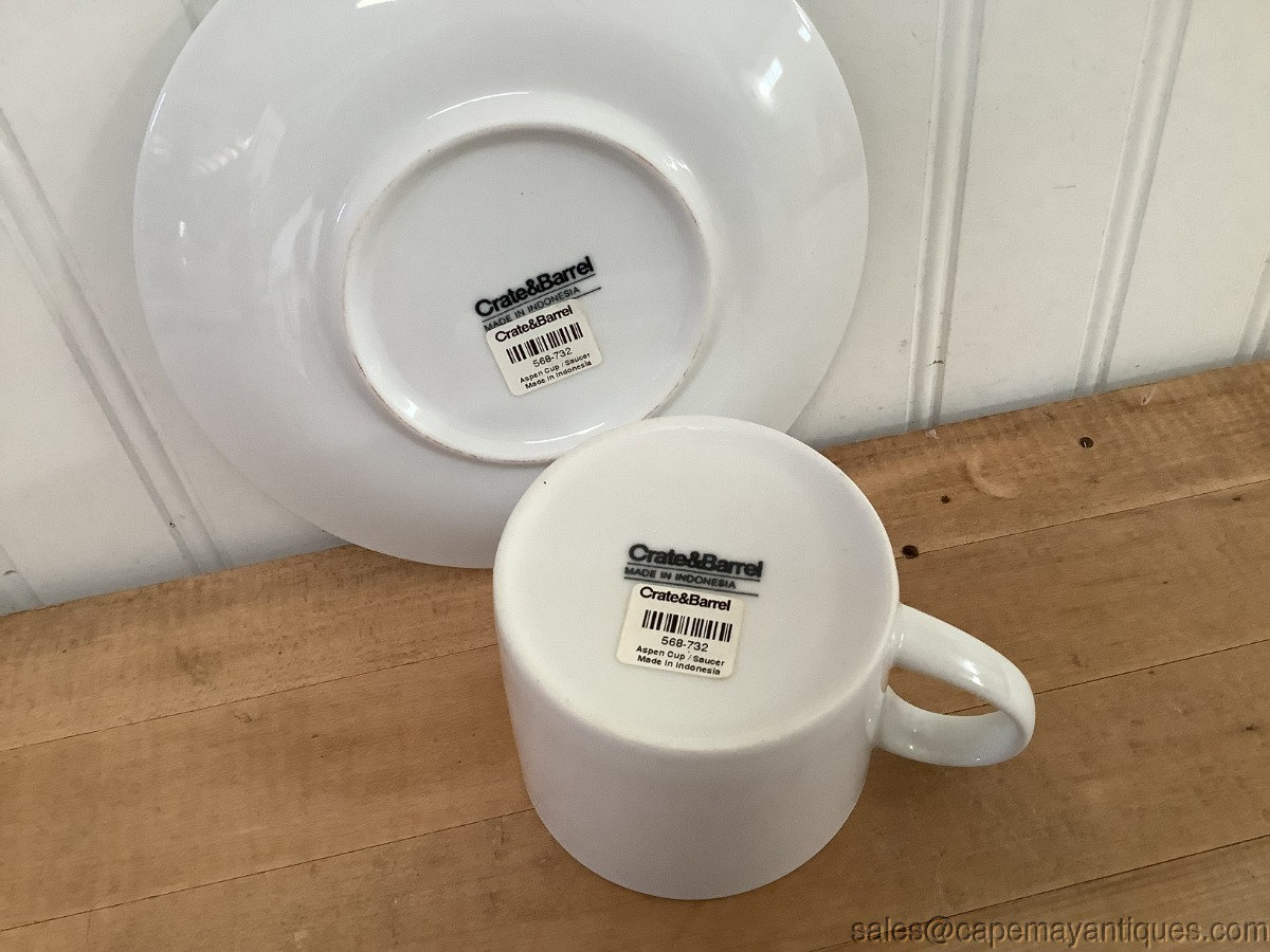 Aspen Cappuccino Cup with Saucer + Reviews | Crate & Barrel