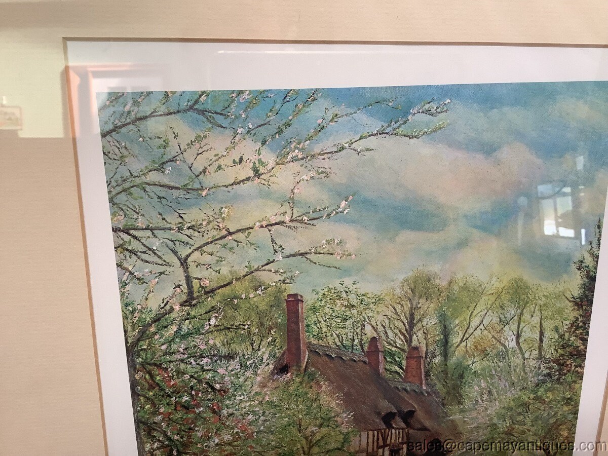 Anne Hathaway's Cottage Print Signed John S Burt 1976