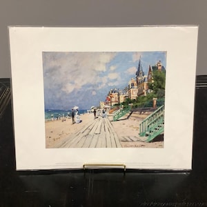 Claude Monet The Beach at Trouville 1870 Print French Beach Scene