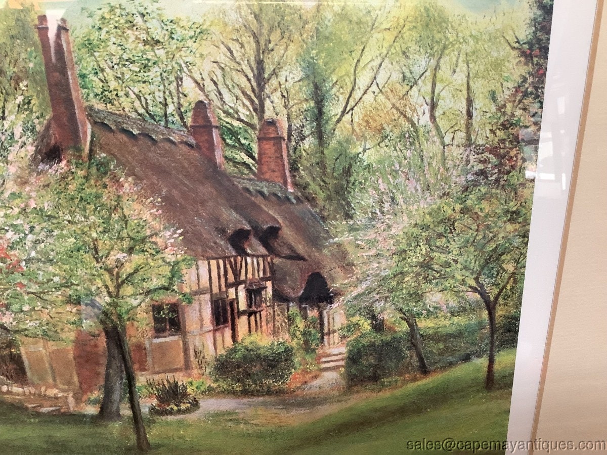 版画 John Burt Anne Hathaway's Cottage Anne Hathaway's Cottage by John Burt Hand Signed, Matted