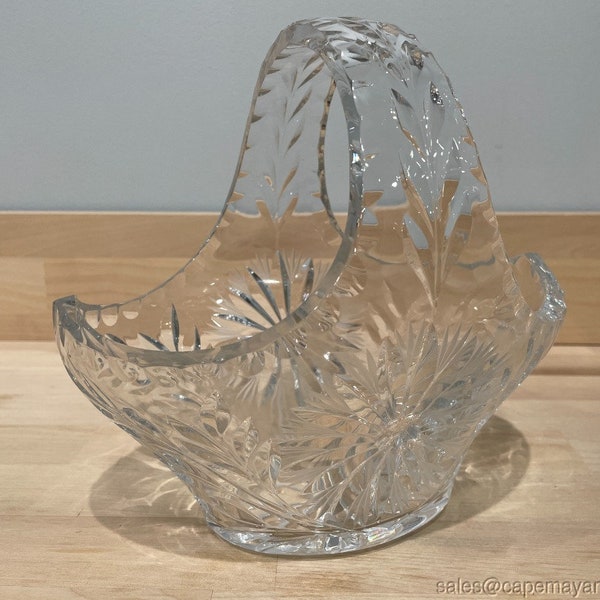 Cut Glass Basket Etsy