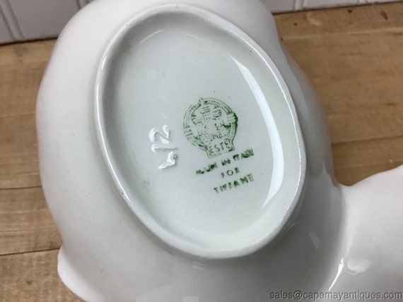Tiffany & Co Este Ceramic Three Part Acorn Leaf Serving Platter