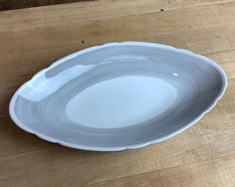 Shelley 12871 Small Tray Platter Swirls White Gray Regent 8.75" L by 5.25"