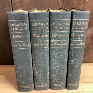 Abraham Lincoln The War Years Volumes 1 to 4 Book Set Carl Sandburg 1939