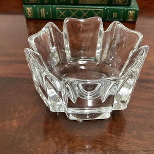 Orrefors Corona Small Bowl 4 7/8&quot; Wide Rim Signed Swedish Art Glass Bowl